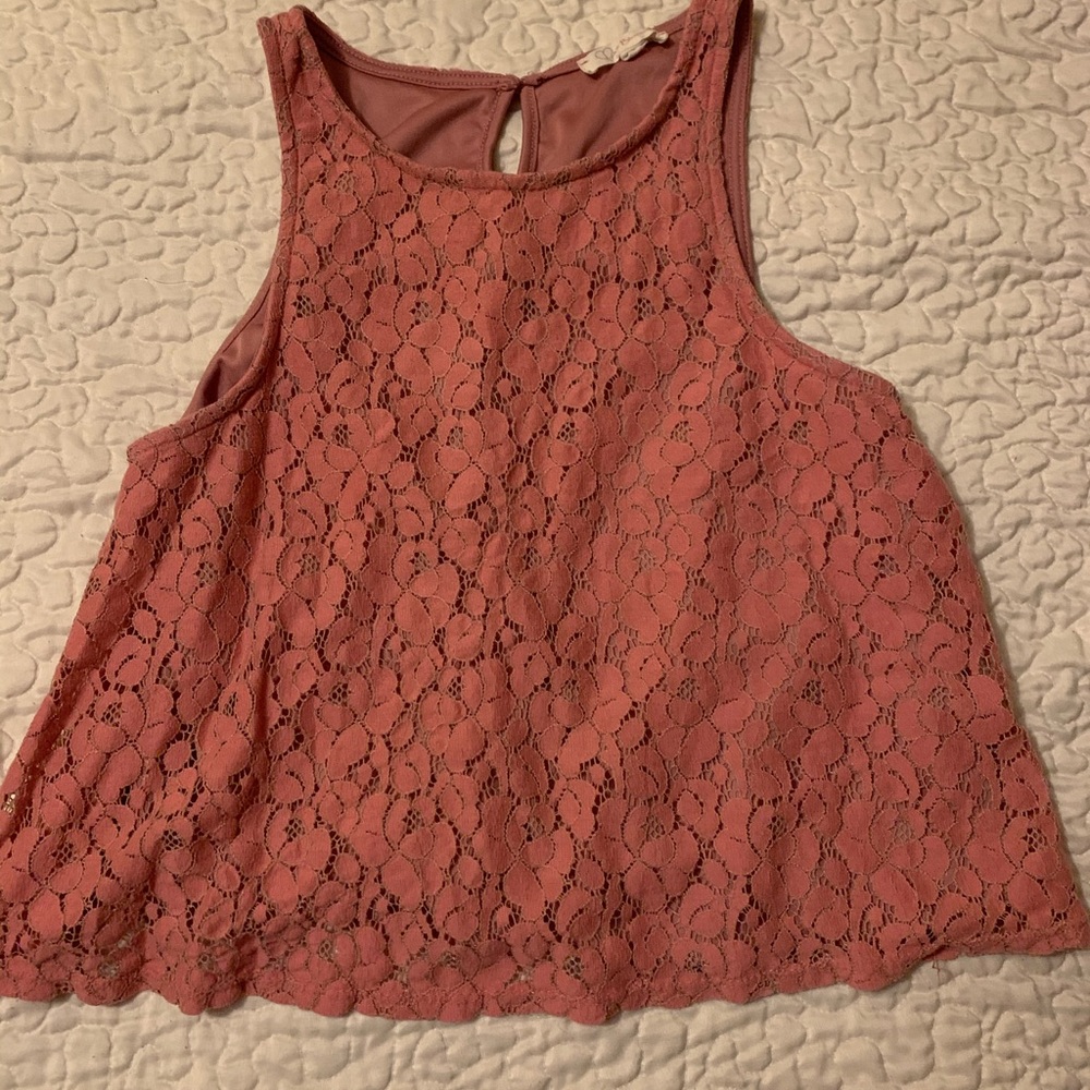 Peach Medium Lace Top